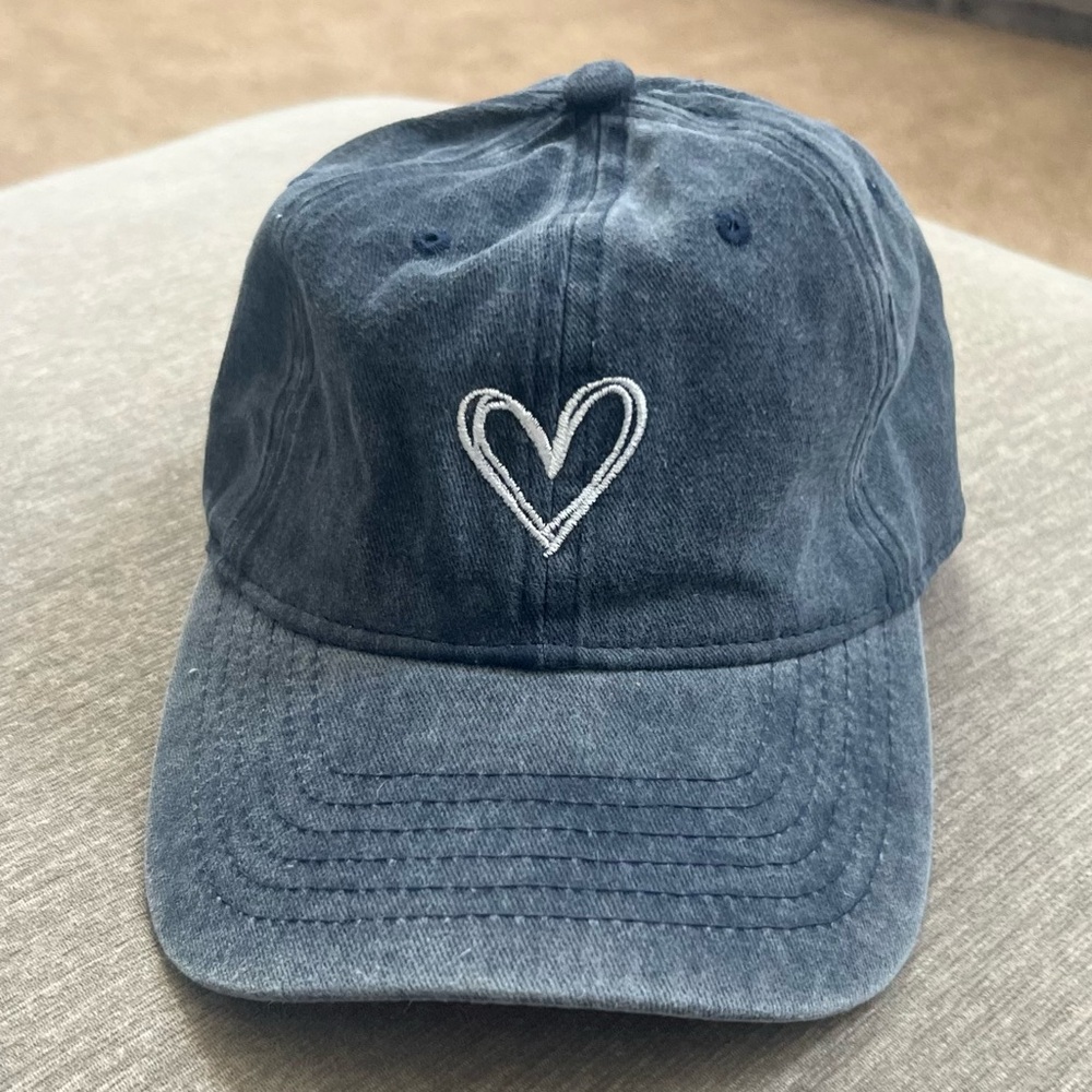 Denim Heart Hat